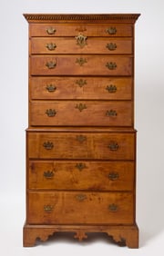 Figured Maple Chest on Chest