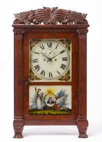 S. Clarke Pillar and Scroll Mantel Clock