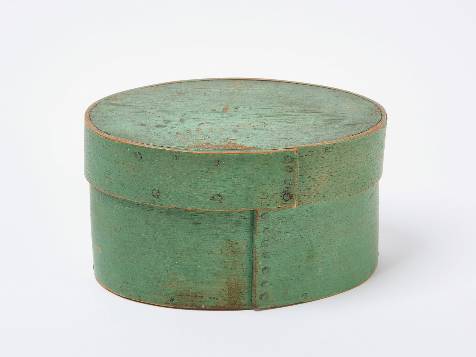 Oval Pantry Box in Apple Green Paint (1 of 3)