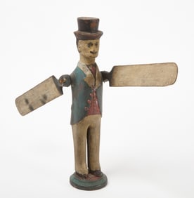 Whirligig Figure of a Man Wearing a Tophat