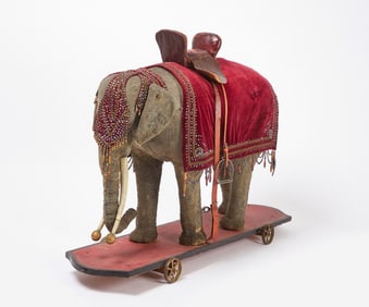 Parade Elephant on Rolling Platform