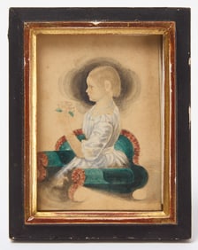 James Sanford Ellsworth Miniature Portrait of 'Augusta'