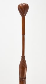 Walking Stick Carved as an Umbrella