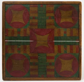 Painted Parcheesi Game Board