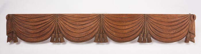 Carved Valance of Swag and Tassels
