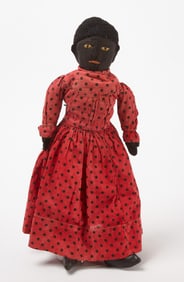 Afro-American Rag Doll in Polka Dot Dress