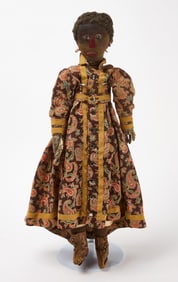 Afro-American Rag Doll in Paisley Dress