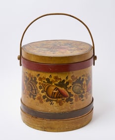 Paint-Decorated Massachusetts Firkin
