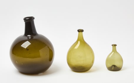Squat Bottle and Two Chestnut Bottles