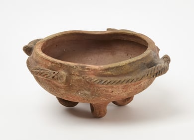 Mississippian Pottery Bowl with Snakes