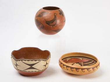 Three Pottery Bowls