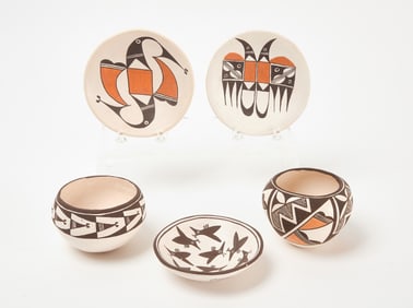 Group of Lucy M. Lewis Pottery