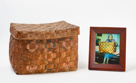Mohegan Painted Splint Basket