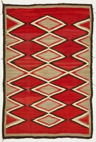 Navajo Blanket with White Diamonds