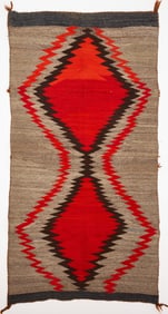 Navajo Rug with Serrated Diamond Edge