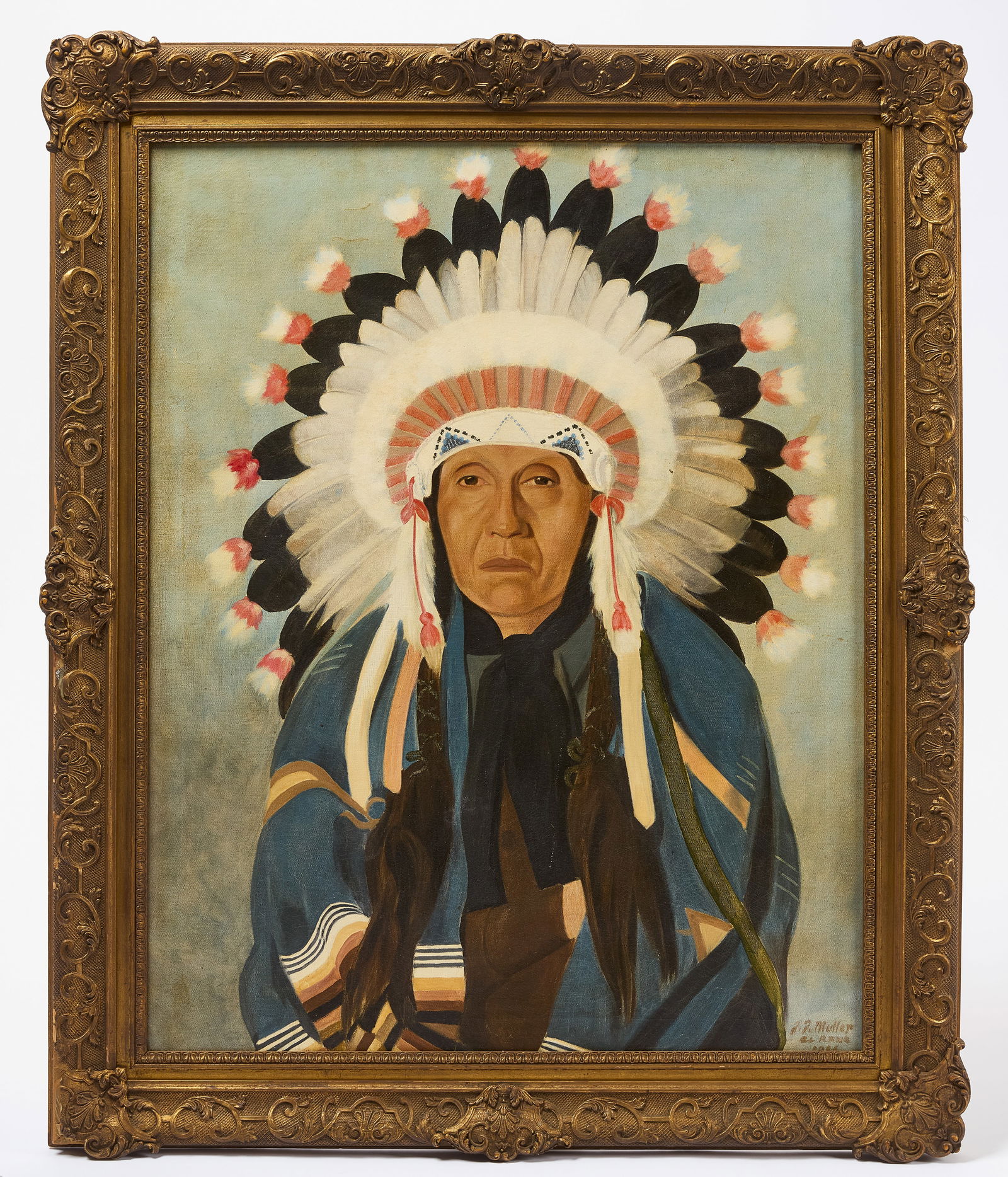 Paul Goble Indian Chief Signed Lithograph