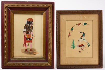 Two Mid 20th Century Native American Watercolors