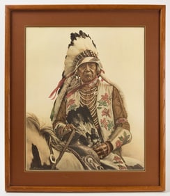 James Bama - 'Oldest Living Crow Indian', Numbered Print