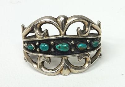 Native American Sand-Cast Cuff Bracelet