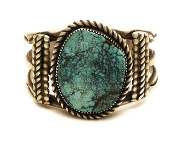 Navajo Silver and Turquoise Bracelet
