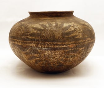 Early Pottery Olla with Sun