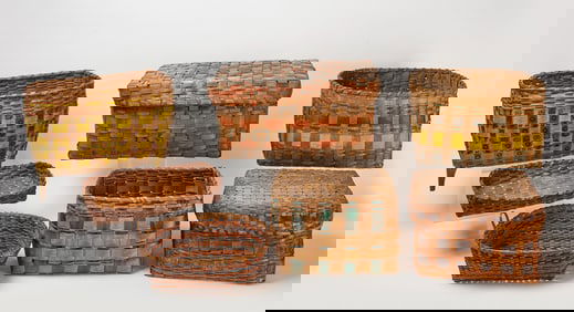 Seven Native Splint Baskets