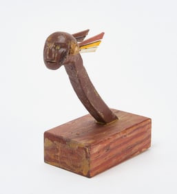 Railroad Spike with Native Face