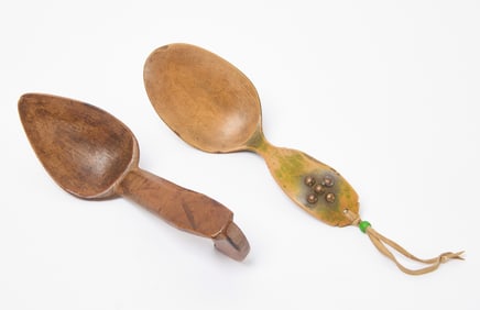 Two Carved Native Spoons