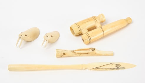 Group of Inuit Bone Items
