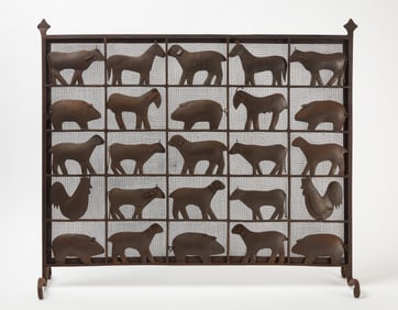Firescreen with Animals