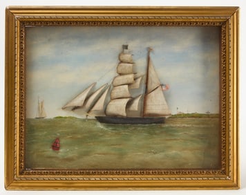 Ship Diorama with Painted Background