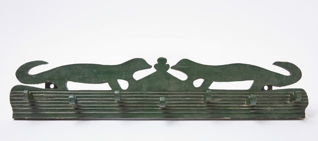 Folk Art Peg Rack with Animals