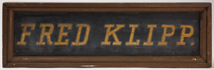 Fred Klipp Trade Sign