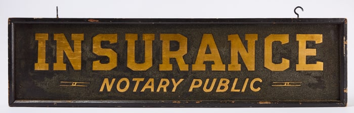 Trade Sign - Insurance and Notary Public