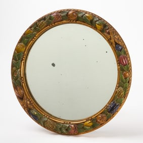 Mirror with Carved Fruit Frame