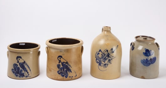 Group of Four Stoneware Vessels