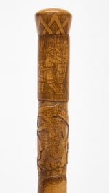 Carved Navy Walking Stick