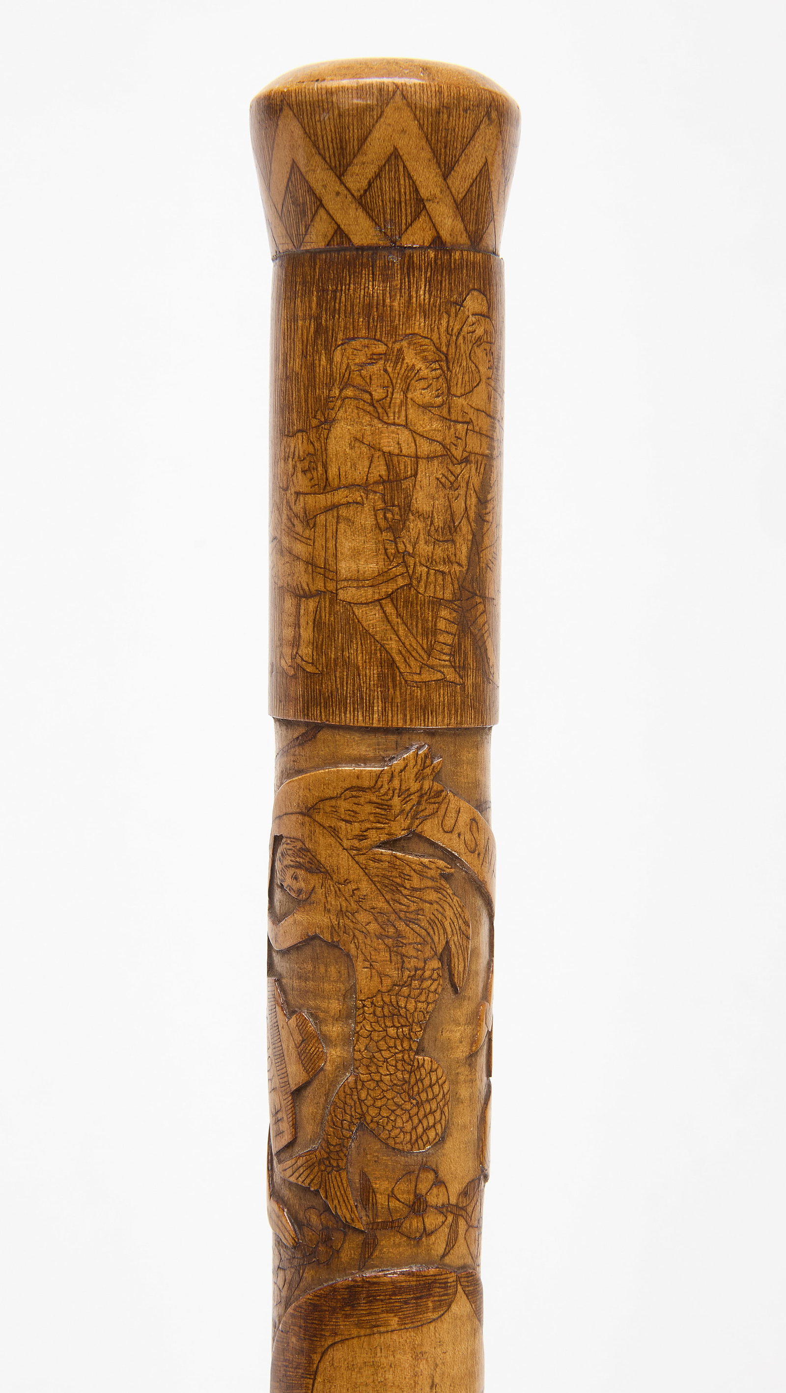 Carved Navy Walking Stick (1 of 7)