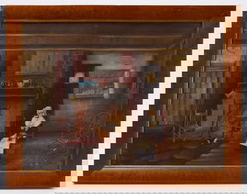Folk Art Interior Scene