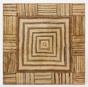 Geometric Hooked Rug