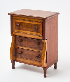 Miniature Three-Drawer Sheraton Chest