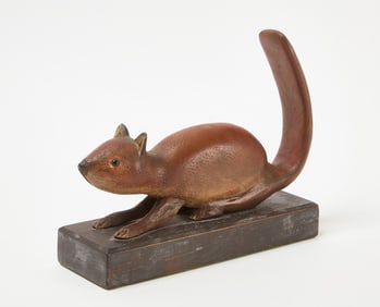 Carved Folk Art Squirrel