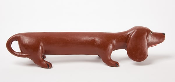 Folk Art Dachshund Figure