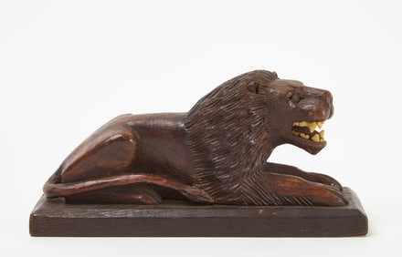 Carved Recumbent Lion