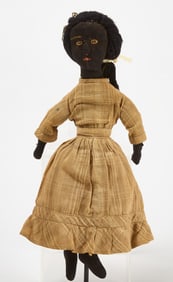 Afro-American Rag Doll with Long Hair