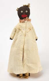 Afro-American Rag Doll with Duster Coat