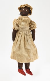 Afro-American Rag Doll with Red Shoes