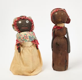 Two Afro-American Bottle Dolls
