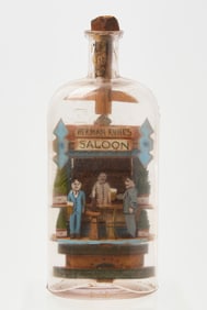 Carl Worner Folk Art Bottle - 'Herman Ruhl's Saloon'