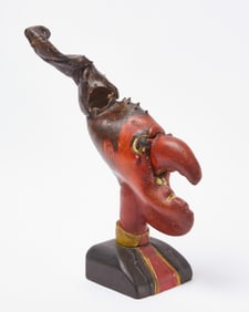 Folk Art Lobster Claw Bust of a Man